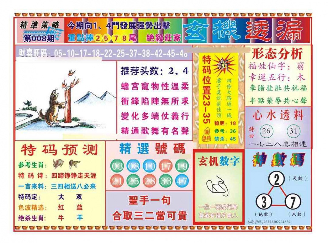 008期玄机透漏（新图）[图]