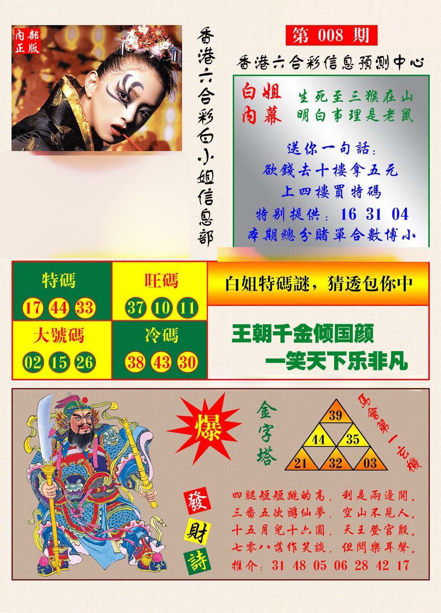 008期港彩内幕报[图]