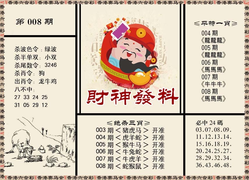 008期财神发料[图]
