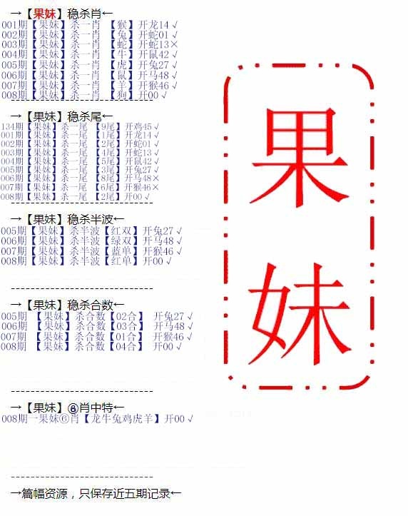 008期果妹心水[图]