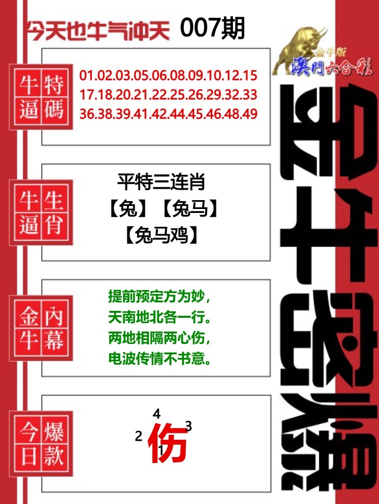 007期金牛密爆[图]